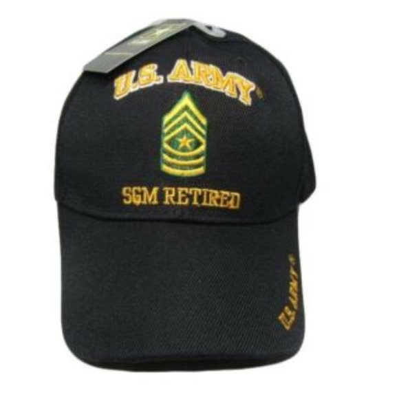 U.S. Army SGM Retired Military Black Embroidered C - Picture 3 of 4